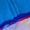 Cutieface pillow 16", blue, aqua blue plushy back with zipper.