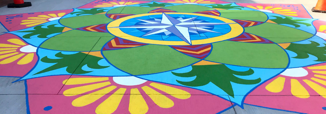 Unity Path mandala at Artists Row Salem, 2020